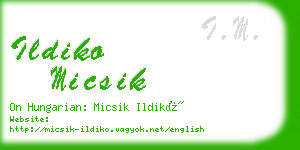 ildiko micsik business card